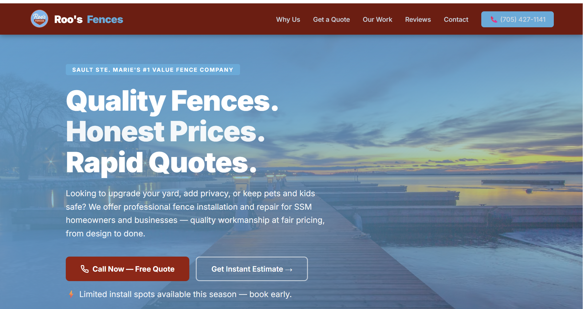 Roo's Fences website